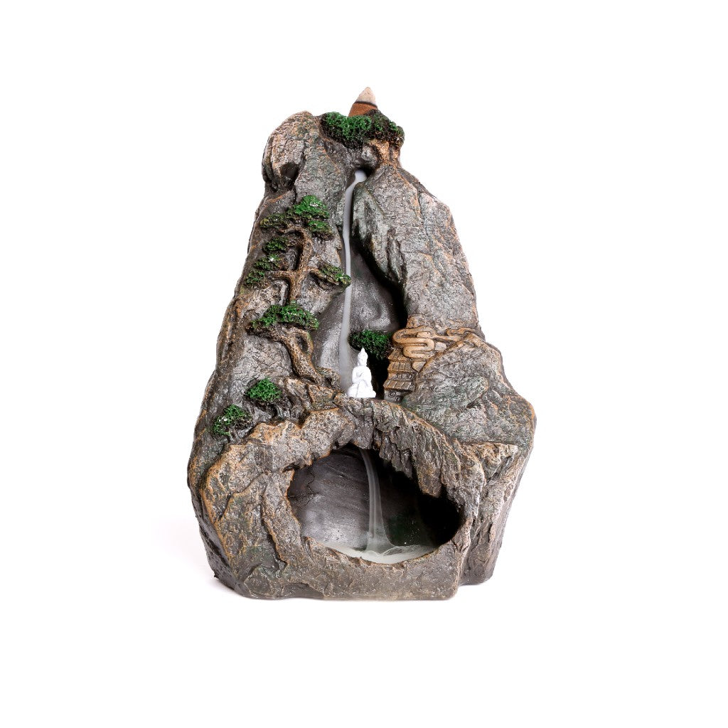 Buddha Mediating by Waterfall Backflow Burner