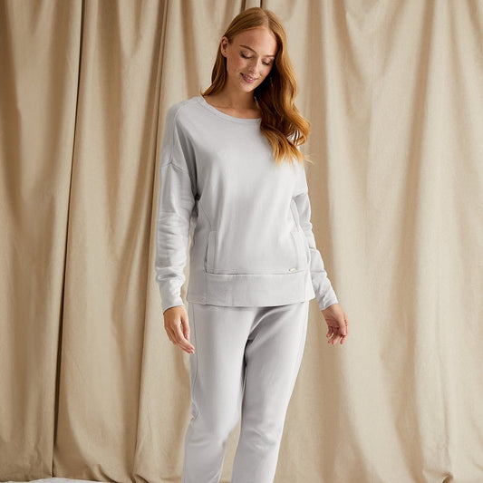 Bamboo Loungewear Dove Grey Crew Sweatshirt
