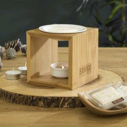 Bamboo Wax Melt & Oil Warmer (Light Wood)
