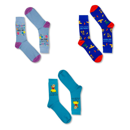 Urban Eccentric Birthday Socks (3 Pairs)