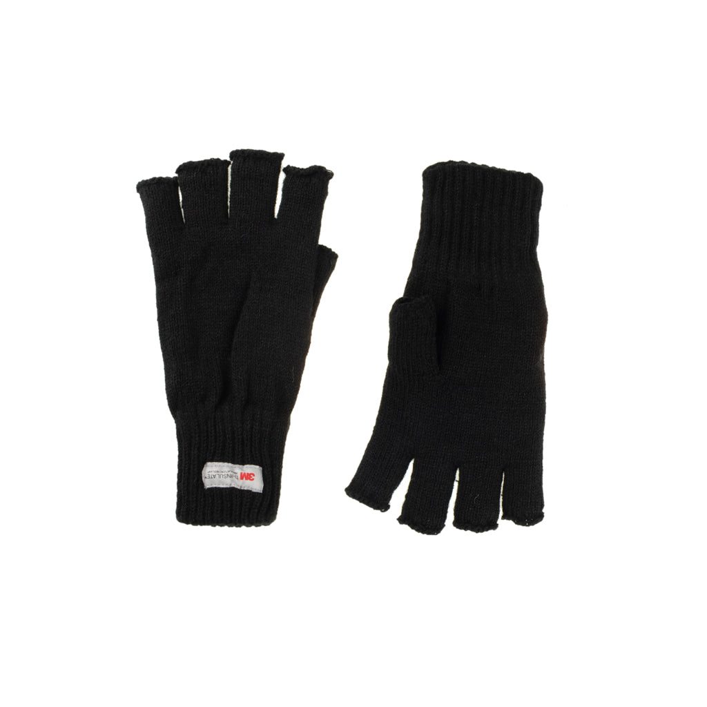 Fingerless Thinsulate Black Gloves