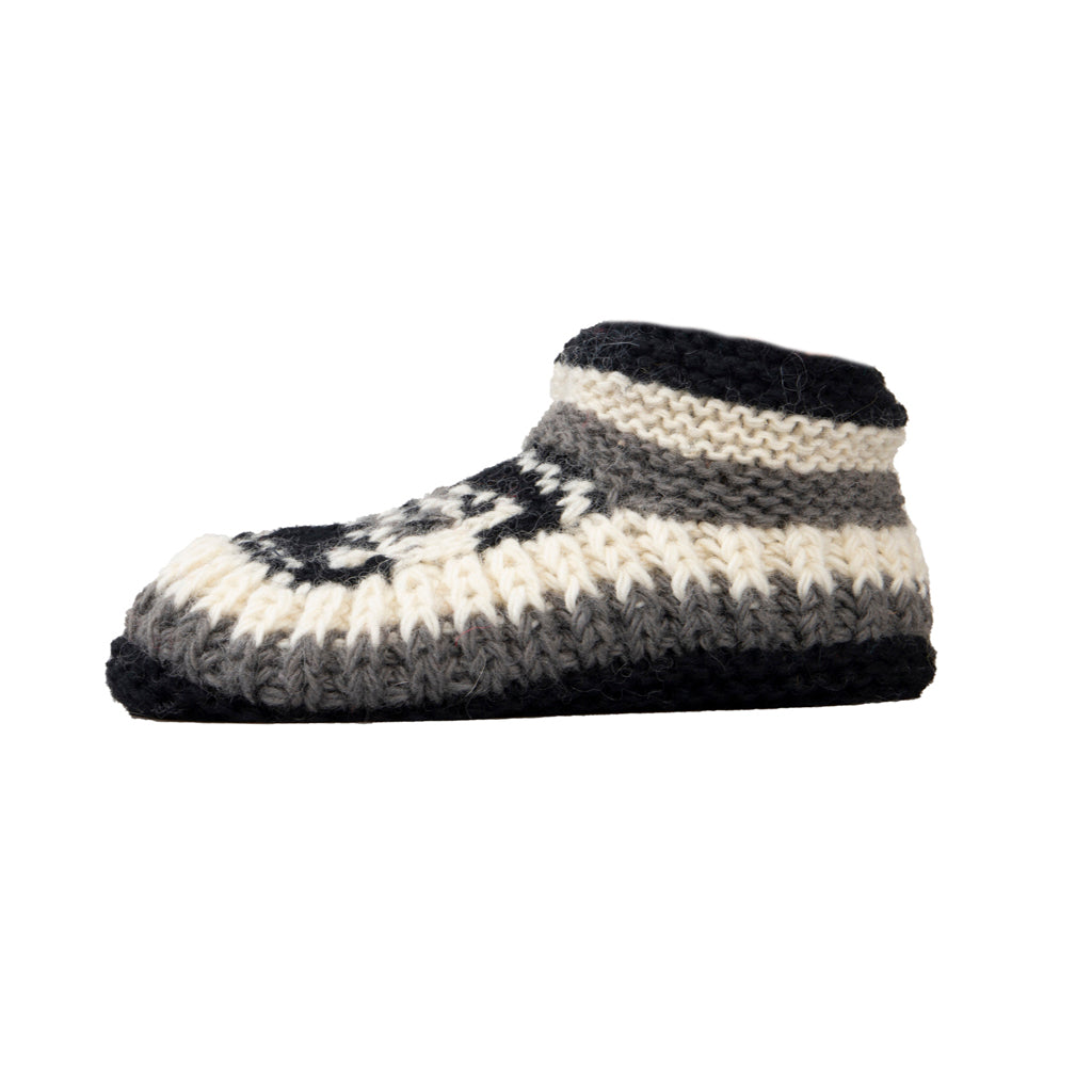 Hand Knitted Super Cosy Grey Slippers
