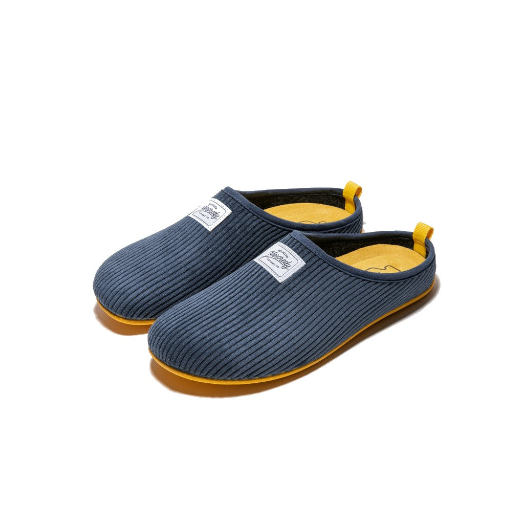 Mercredy Blue & Yellow Cord Slippers
