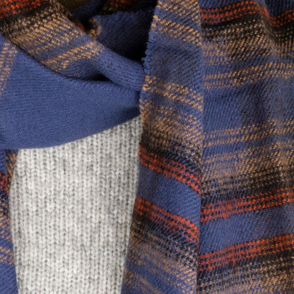 Blue Stripe Blanket Scarf