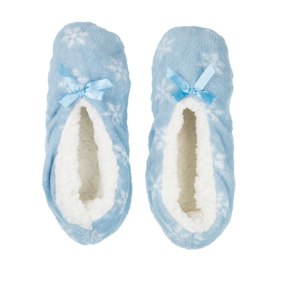 Blue Snowflake Ballet Slippers