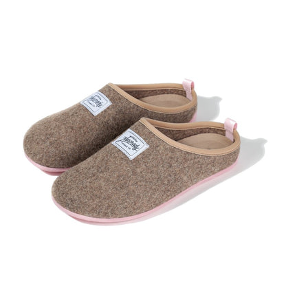 Mercredy Taupe & Pink Slippers