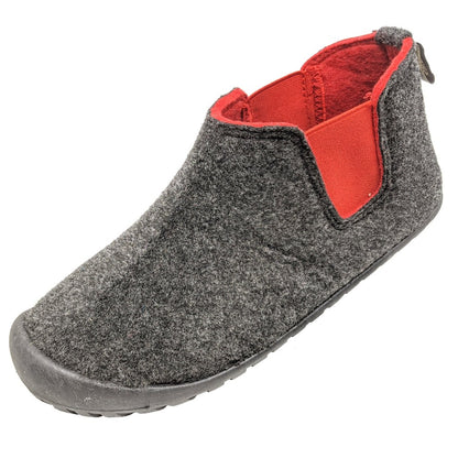 Gumbies Brumby Charcoal & Red Slipper Boots