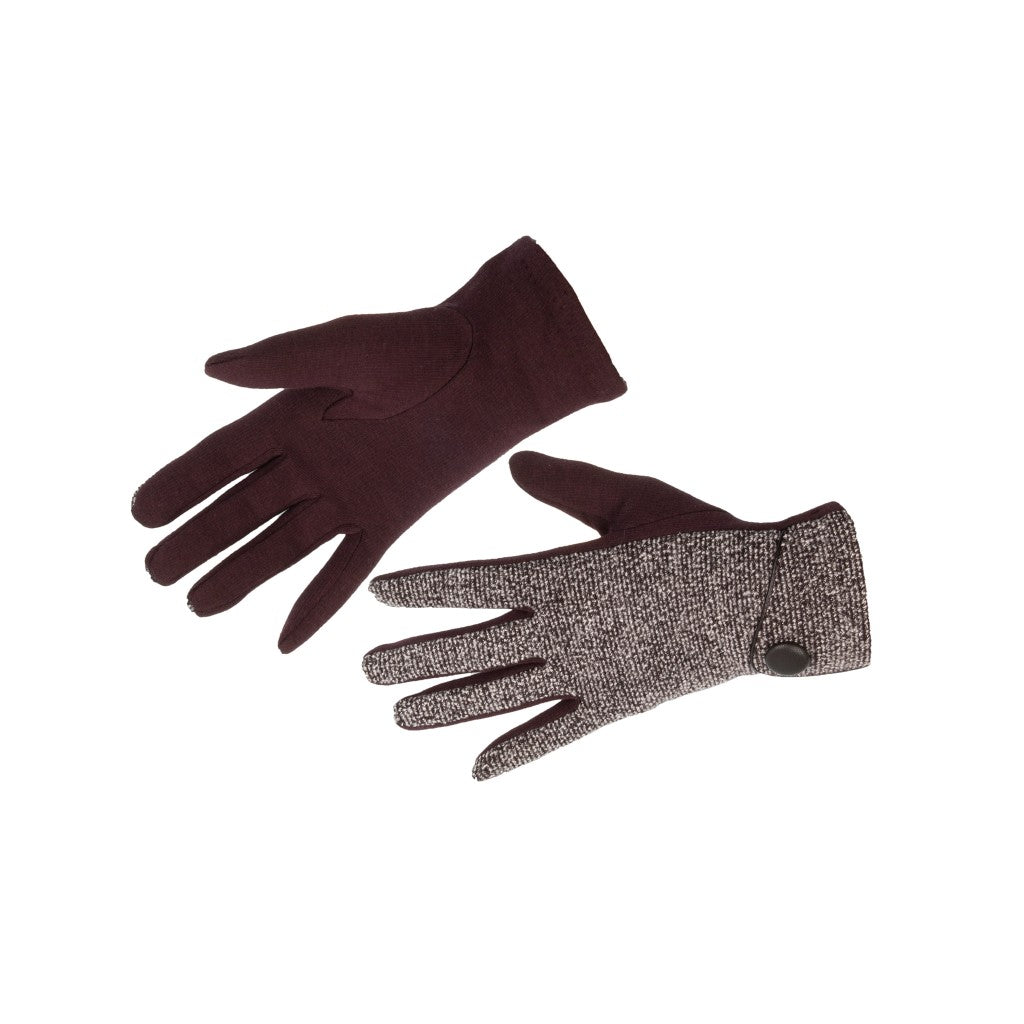 Burgundy Fleck Gloves