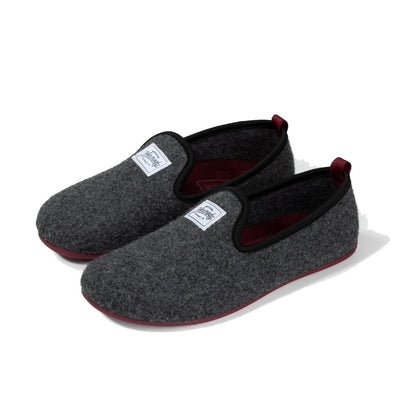 Mercredy Charcoal & Burgundy Slippers