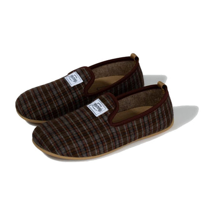 Mercredy Brown Check Slippers