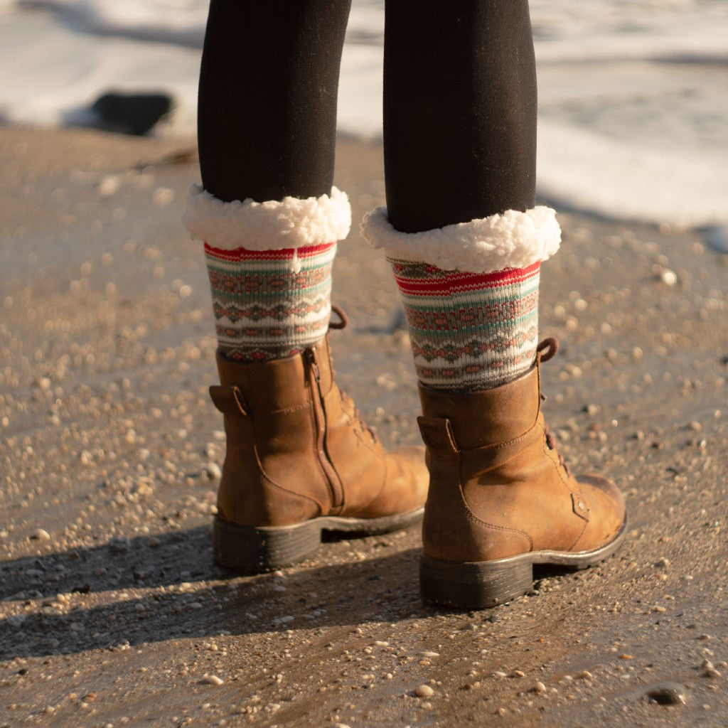 Sherpa White Slipper Socks