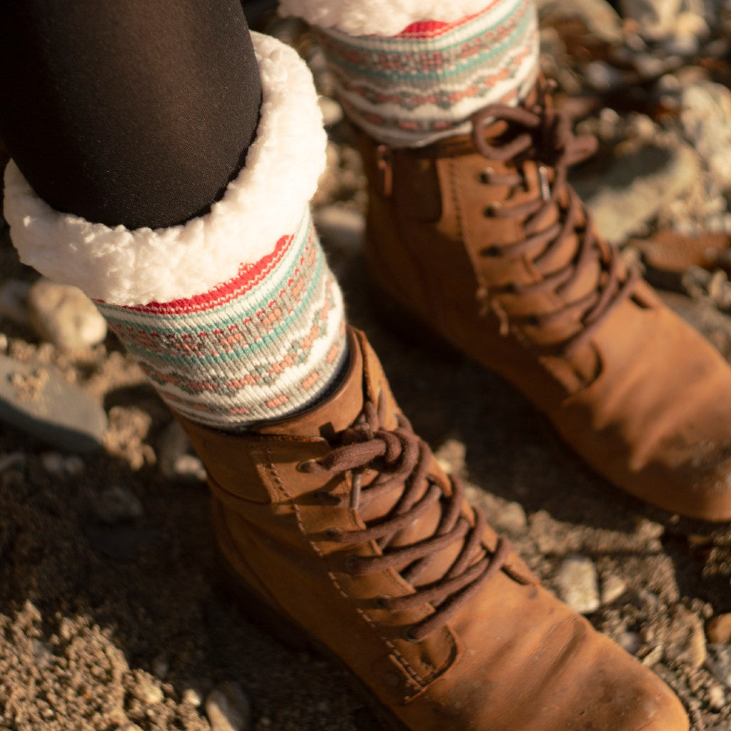 Sherpa White Slipper Socks