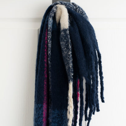 Blue Block Colour Blanket Scarf