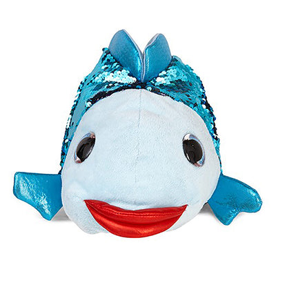 Blue Sequin Fish Slippers
