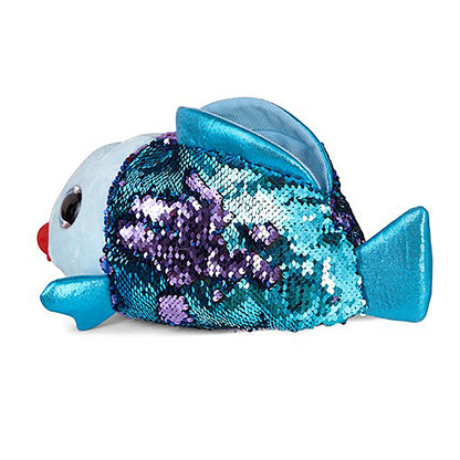 Blue Sequin Fish Slippers
