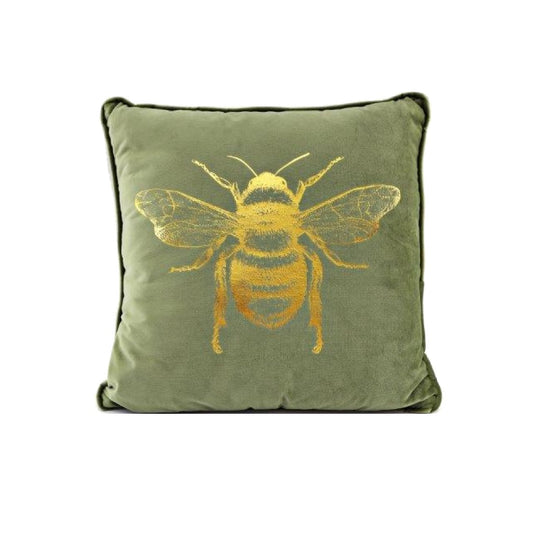 Green Summer Bee Cushion
