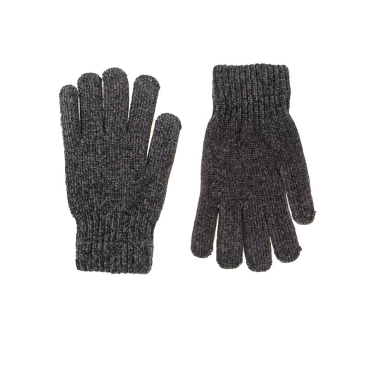 Chenille Grey Gloves