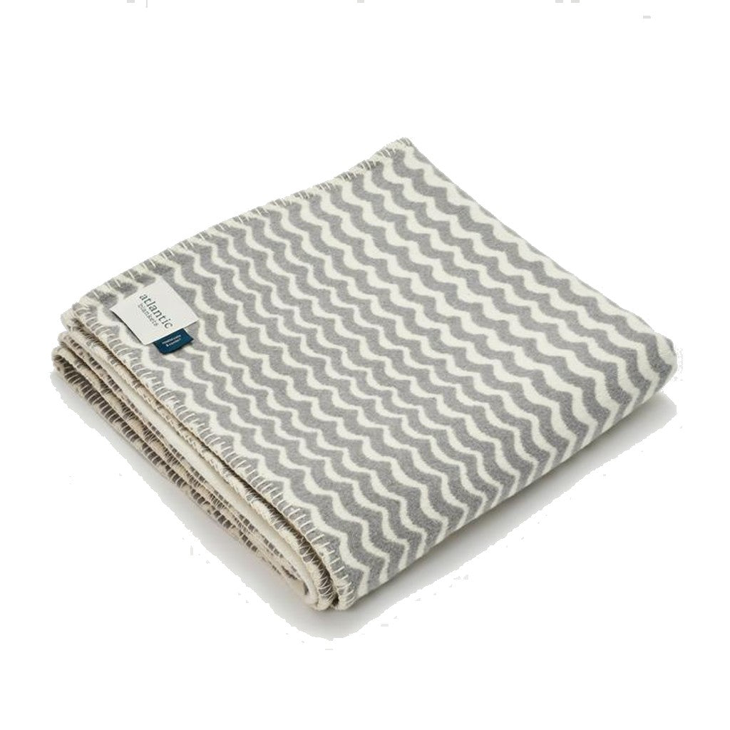 Atlantic Blankets Recycled Cotton Grey Swell Throw