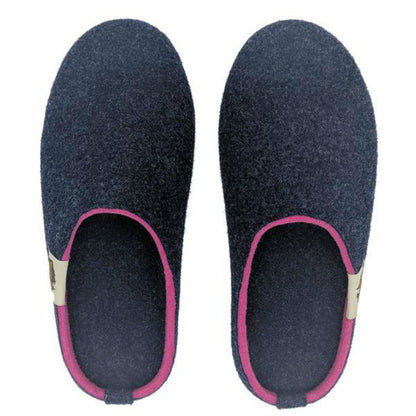Gumbies Outback Navy & Pink Slippers