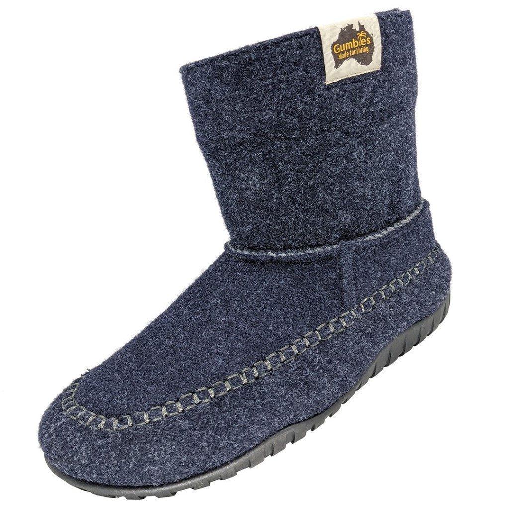 Gumbies Thredbo Navy & Grey Slipper Boots