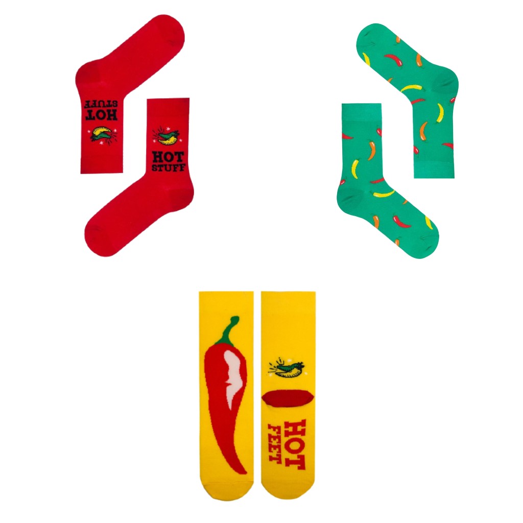 Urban Eccentric Chilli Socks (Set of 3)