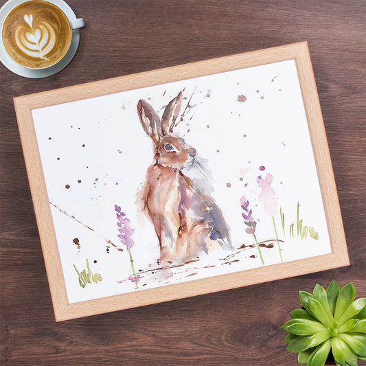 Illustrated Hare Lap Tray