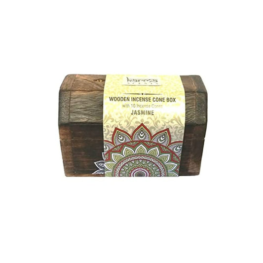 Jasmine Incense Cones (Wooden Box)