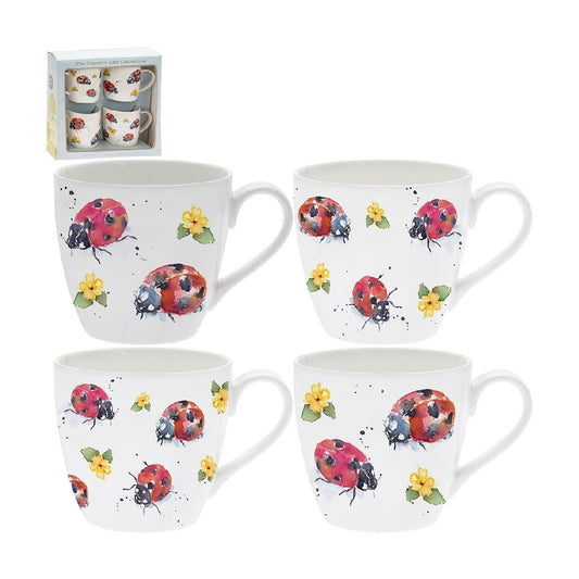 Illustrated Ladybirds Mug (Set of 4)