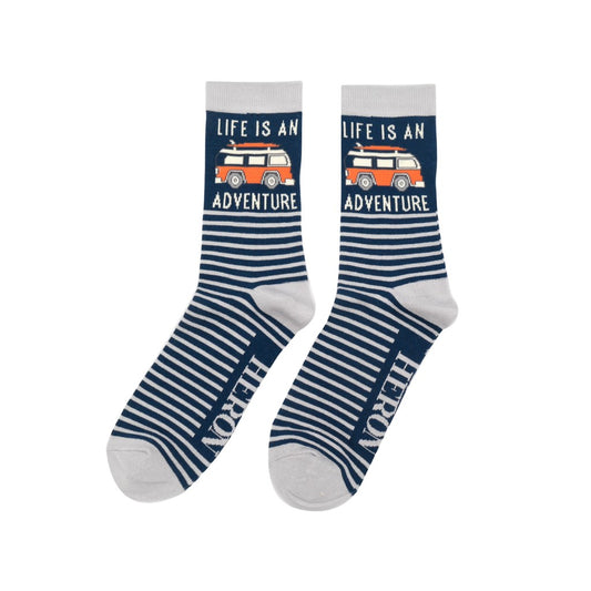 Mr Heron Life Is An Adventure Van Socks