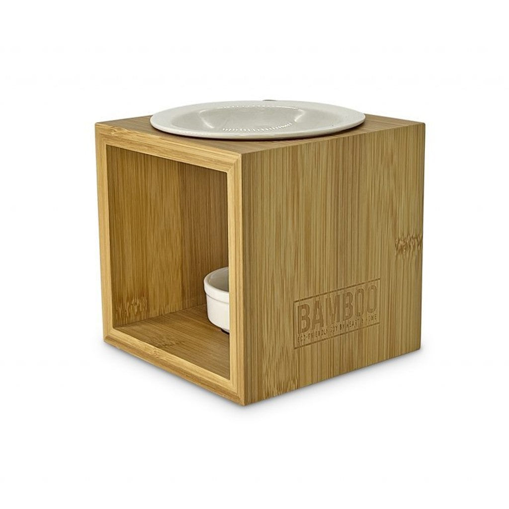 Bamboo Wax Melt & Oil Warmer (Light Wood)