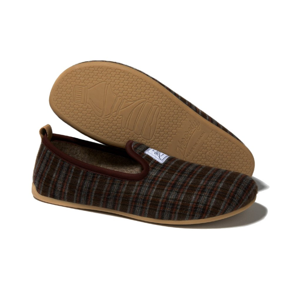 Mercredy Brown Check Slippers