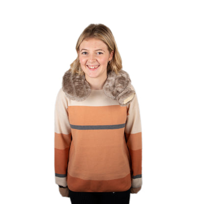Brown Super Soft Neck Warmer Hot Water Bottle