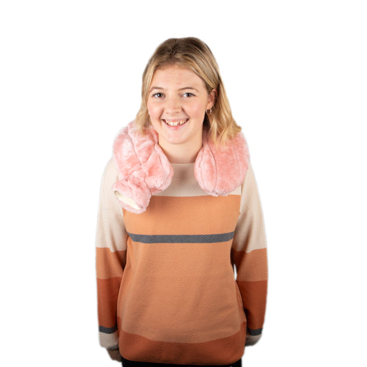 Pink Super Soft Neck Warmer Hot Water Bottle
