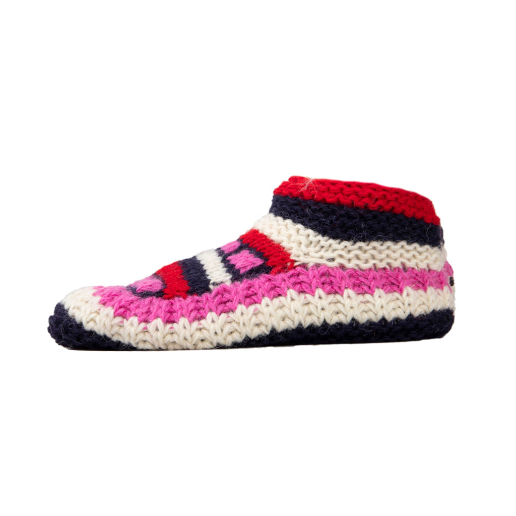 Hand Knitted Super Cosy Pink Slippers