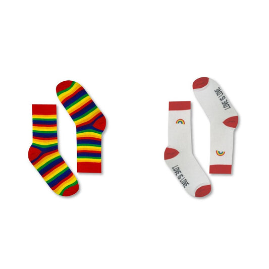 Urban Eccentric Pride Rainbow Socks (2 Pairs)