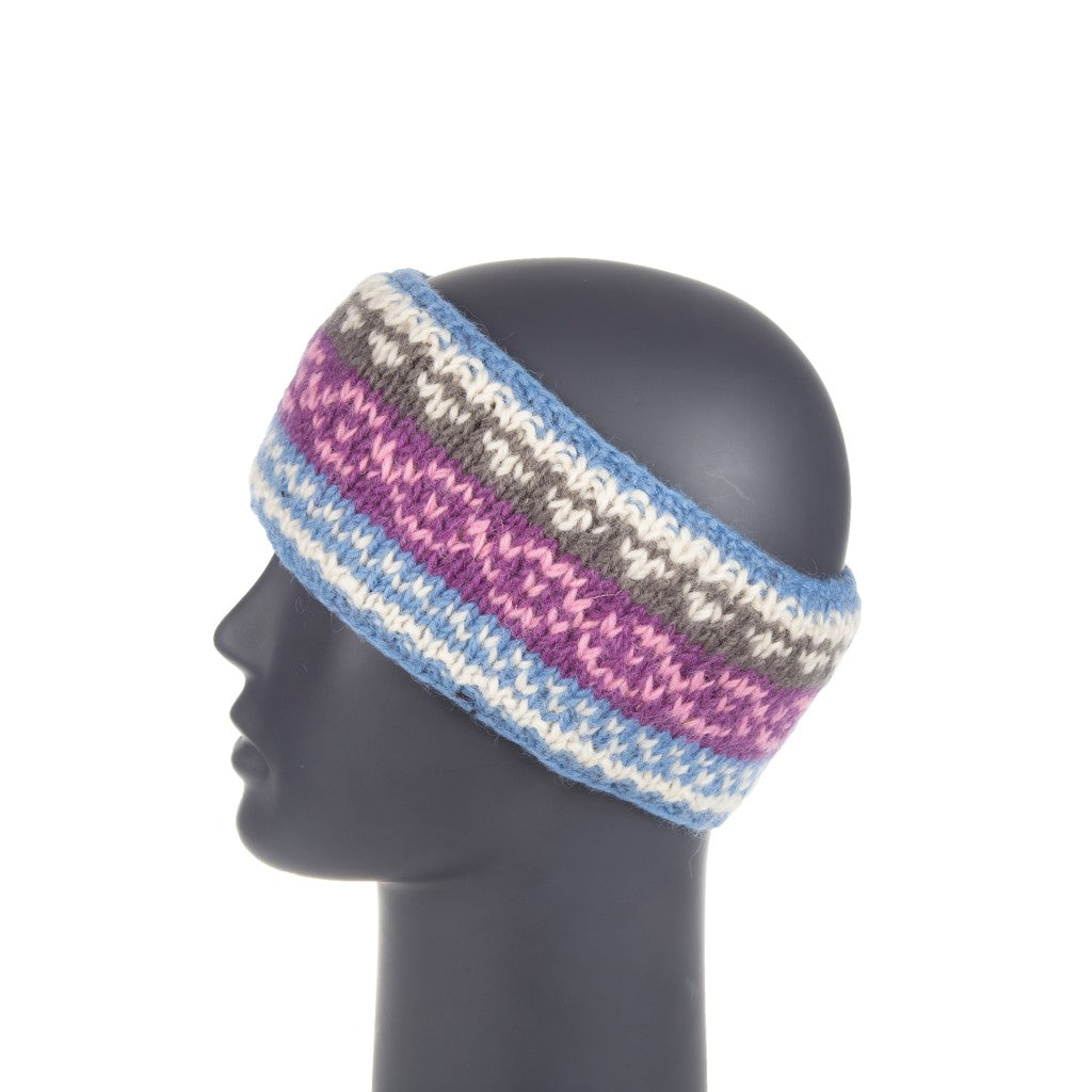 Himalayan Knitted Headband  Blue