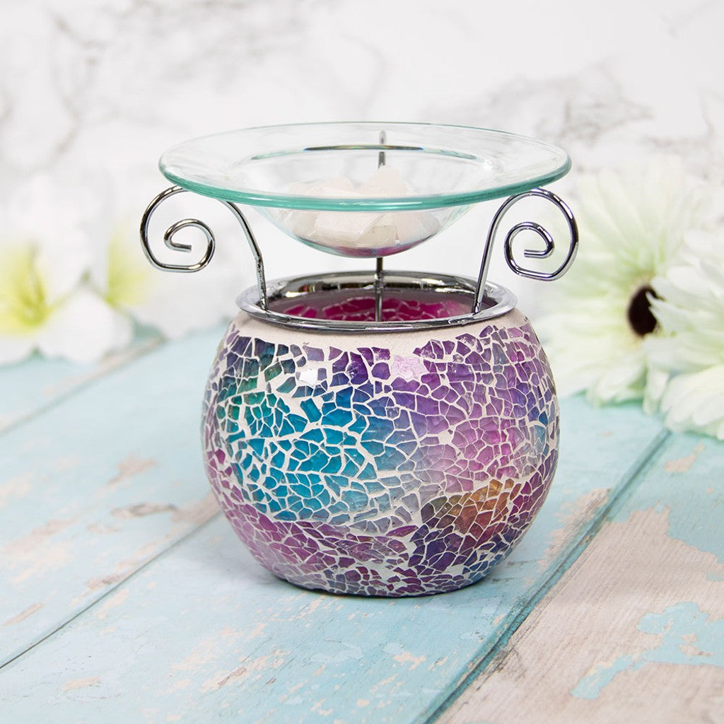 Rainbow Mosaic Wax Melt & Oil Warmer (Removable Dish)