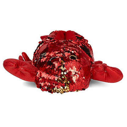 Red & Gold Sequin Lobster Slippers