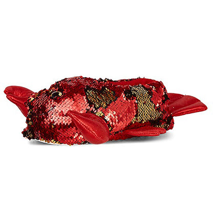 Red & Gold Sequin Lobster Slippers