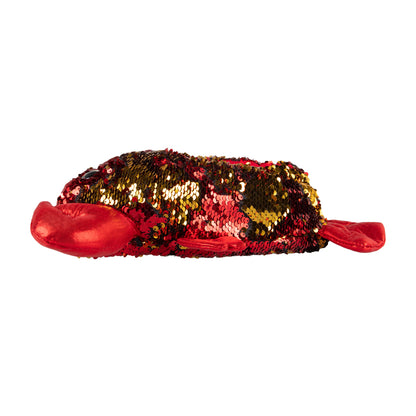 Red & Gold Sequin Lobster Slippers