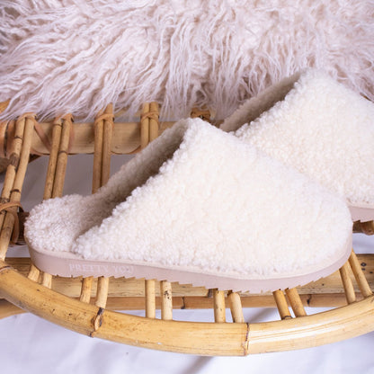 Pretty You London Sheepskin Natural Slippers