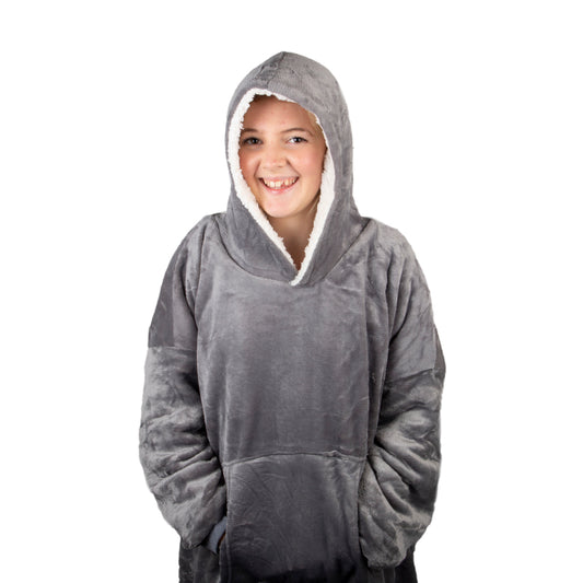 Grey Sherpa Blanket Hoodie