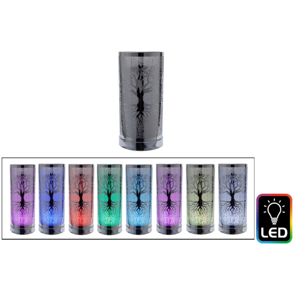 Silver Tree of Life LED Aroma Diffuser Lamp
