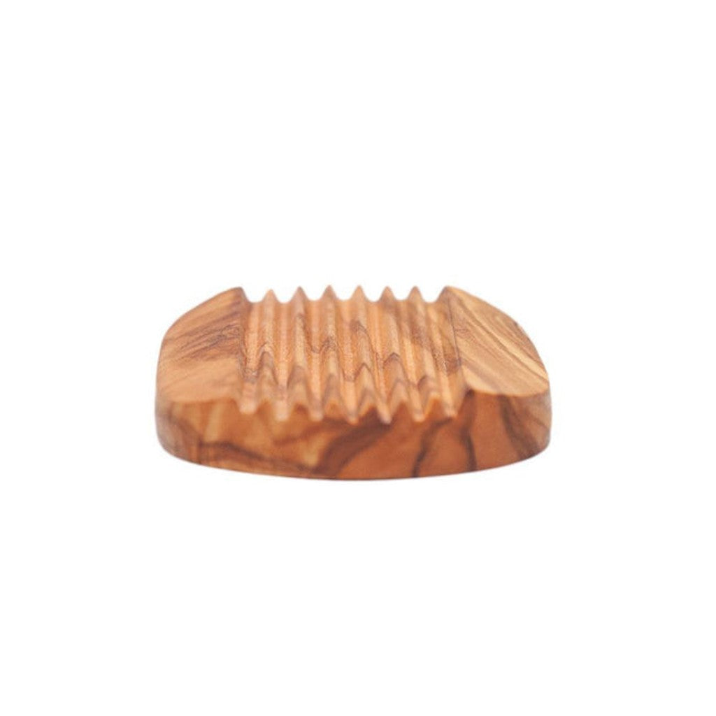 Eco Bath Olive Wood Ridged Soap Dish