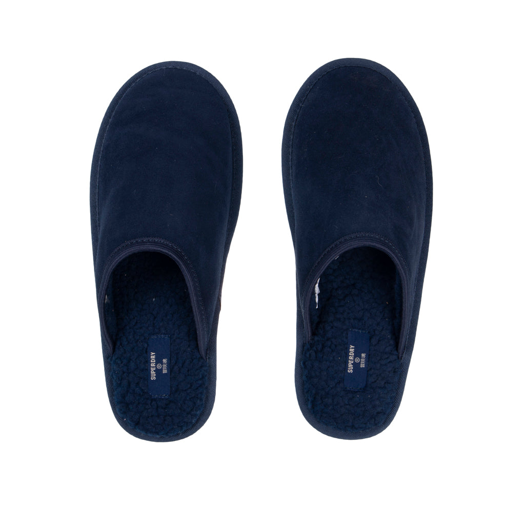 Superdry Navy Suede Mule Slippers