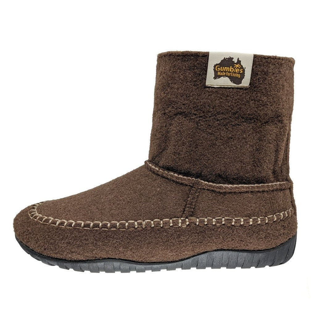Gumbies Thredbo Chocolate Cream Slipper Boots Keep Cosy