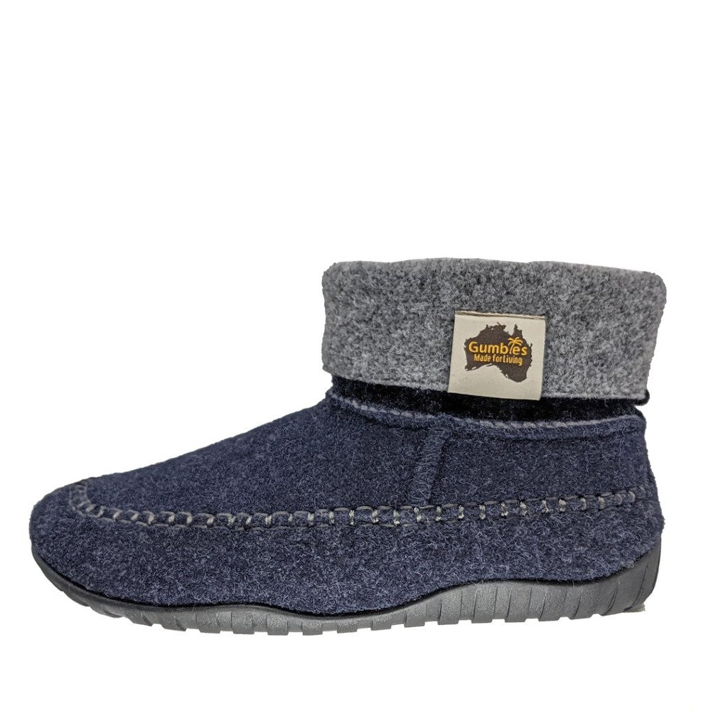 Gumbies Thredbo Navy & Grey Slipper Boots