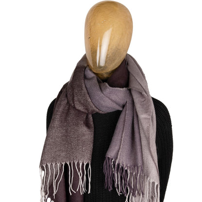 Charcoal Contrast Two Tone Blanket Scarf