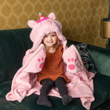 Unicorn Hooded Blanket