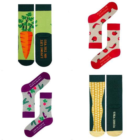 Urban Eccentric Veggie Lovers Socks (4 Pairs)